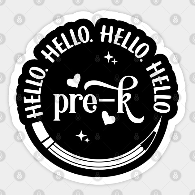 Hello Hello Hello Hello Pre-K Sticker by Dojaja